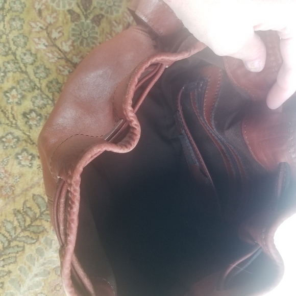 Vtg 70s Axixie aztec mexican leather bucket bag purse - Picture 8 of 11